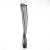 DELIGHT-3009 Plateau Overknee Stiefel PVC transparent von Pleaser – Ansicht 2