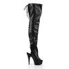 DELIGHT-3017 Plateau Overknee Stiefel Schwarz von Pleaser – Ansicht 5