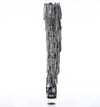 DELIGHT-3017HG-RSF Plateau Overknee Stiefel mit Strasssteinen - Schwarz von Pleaser – Ansicht 2