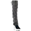 DELIGHT-3017HG-RSF Plateau Overknee Stiefel mit Strasssteinen - Schwarz von Pleaser