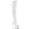 DELIGHT-3019 Plateau Overknee Stiefel Weiß von Pleaser