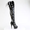DELIGHT-3022 - Plateau Overknee Stiefel - Schwarz Lack von Pleaser – Ansicht 5