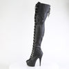 DELIGHT-3022 - Plateau Overknee Stiefel - Schwarz Matt von Pleaser – Ansicht 3
