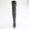 DELIGHT-3022 - Plateau Overknee Stiefel - Schwarz Matt von Pleaser – Ansicht 4