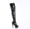 DELIGHT-3023 Plateau Overknee Stiefel Schwarz Lack von Pleaser – Ansicht 5