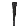 DELIGHT-3025ML Plateau Overknee Stiefel Schwarz von Pleaser – Ansicht 4