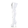 DELIGHT-3027 Plateau Overknee Stiefel - Weiß von Pleaser – Ansicht 3