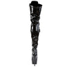 DELIGHT-3028 Plateau Overknee Stiefel Schwarz Lack von Pleaser – Ansicht 4