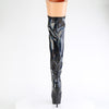 DELIGHT-3029 - Plateau Overknee Stiefel - Schwarz Lack Holografisch von Pleaser – Ansicht 4