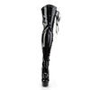 DELIGHT-3050 Plateau Overknee Stiefel Schwarz von Pleaser – Ansicht 2