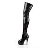 DELIGHT-3050 Plateau Overknee Stiefel Schwarz von Pleaser – Ansicht 3