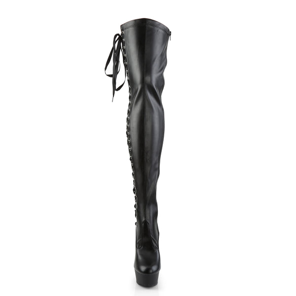 DELIGHT-3050 Plateau Overknee Stiefel Matt von Pleaser – Ansicht 2