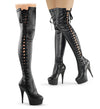 DELIGHT-3050 Plateau Overknee Stiefel Matt von Pleaser