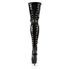 DELIGHT-3063 Plateau Overknee Stiefel Schwarz Lack von Pleaser – Ansicht 4