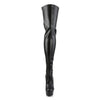 DELIGHT-3063 Plateau Overknee Stiefel Schwarz Matt von Pleaser – Ansicht 2