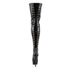 DELIGHT-3063 Plateau Overknee Stiefel Schwarz Matt von Pleaser – Ansicht 4