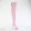 DELIGHT-3063 - Plateau Overknee Stiefel - Rosa Lack von Pleaser – Ansicht 5