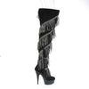 DELIGHT-3065 Plateau Overknee Stiefel Schwarz von Pleaser – Ansicht 5