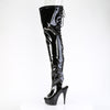 DELIGHT-4017 Plateau Overknee Stiefel Schwarz Lack von Pleaser – Ansicht 3