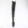 DELIGHT-4019 Plateau Overknee Stiefel Schwarz Matt von Pleaser – Ansicht 4