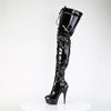 DELIGHT-4023 Plateau Overknee Stiefel Schwarz Lack von Pleaser – Ansicht 3