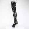 DELIGHT-4050 Plateau Overknee Stiefel Schwarz Lack von Pleaser – Ansicht 3