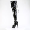 DELIGHT-4063 Plateau Overknee Stiefel Schwarz Lack von Pleaser – Ansicht 3