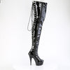 DELIGHT-4063 Plateau Overknee Stiefel Schwarz Lack von Pleaser – Ansicht 5