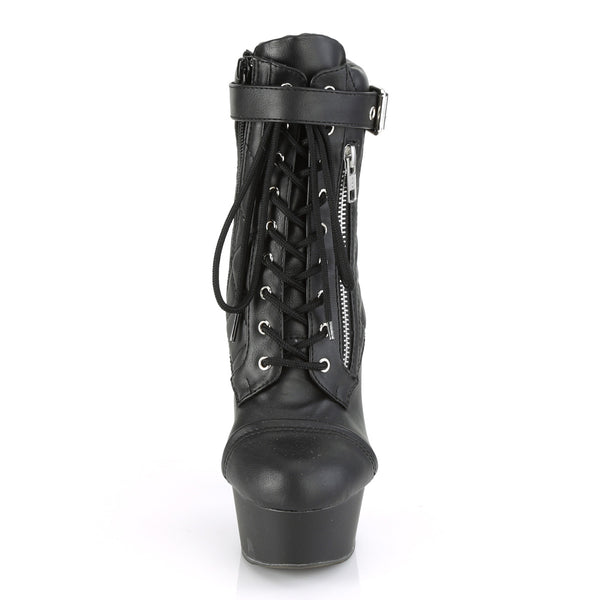 DELIGHT-600-05 Plateau Stiefeletten - Matt Schwarz von Pleaser – Ansicht 2