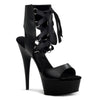 DELIGHT-600-14 Plateau Sandaletten schwarz von Pleaser