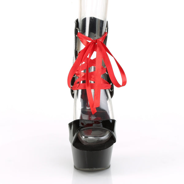 DELIGHT-600-14FH Plateau Sandaletten - Schwarz von Pleaser – Ansicht 2
