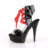 DELIGHT-600-14FH Plateau Sandaletten - Schwarz von Pleaser – Ansicht 3