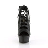 DELIGHT-600-20 Plateau Stiefeletten - Matt Schwarz von Pleaser – Ansicht 2
