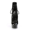 DELIGHT-600-22 Plateau Stiefeletten Lack Schwarz von Pleaser – Ansicht 2