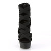 DELIGHT-600-24 Plateau Sandaletten Schwarz Matt von Pleaser – Ansicht 2
