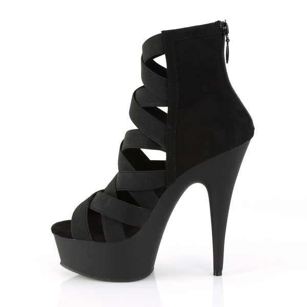DELIGHT-600-24 Plateau Sandaletten Schwarz Matt von Pleaser – Ansicht 3