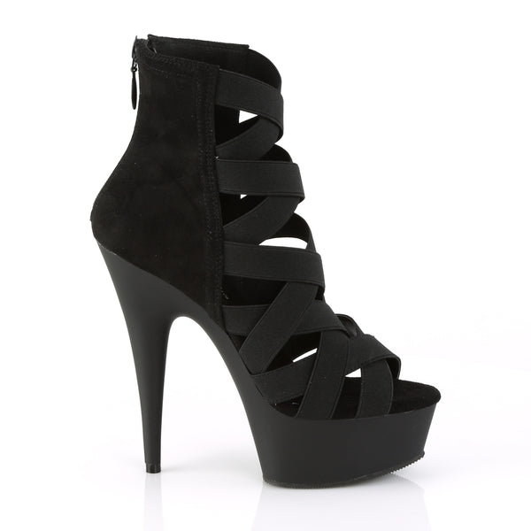DELIGHT-600-24 Plateau Sandaletten Schwarz Matt von Pleaser – Ansicht 5