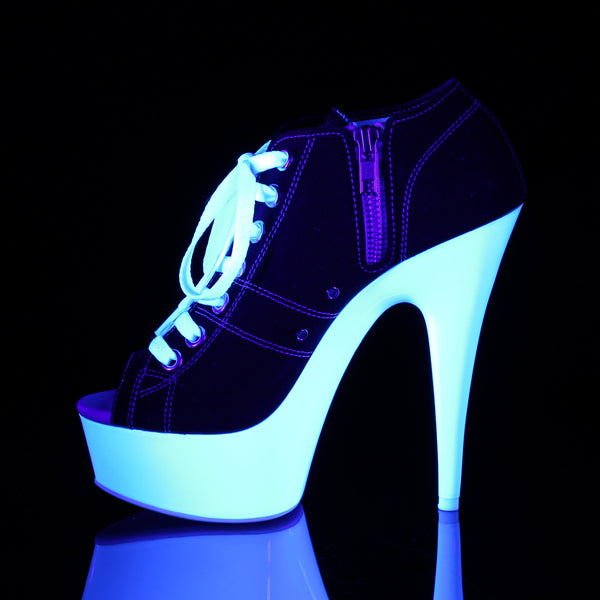 DELIGHT-600SK-01 Plateau Pumps - Schwarz von Pleaser – Ansicht 3