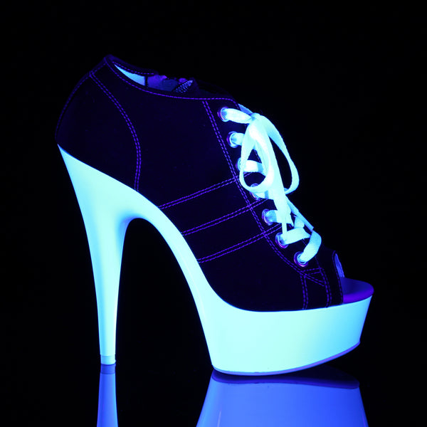 DELIGHT-600SK-01 Plateau Pumps - Schwarz von Pleaser – Ansicht 5