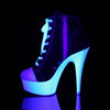 DELIGHT-600SK-02 Plateau Pumps Schwarz von Pleaser – Ansicht 3
