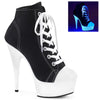 DELIGHT-600SK-02 Plateau Pumps Schwarz von Pleaser