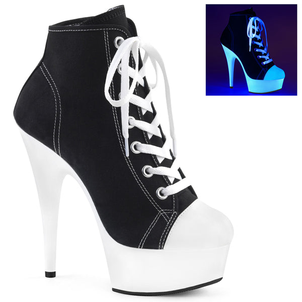 DELIGHT-600SK-02 Plateau Pumps Schwarz von Pleaser
