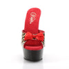 DELIGHT-601-6 Plateau Pantoletten schwarz-rot von Pleaser – Ansicht 2