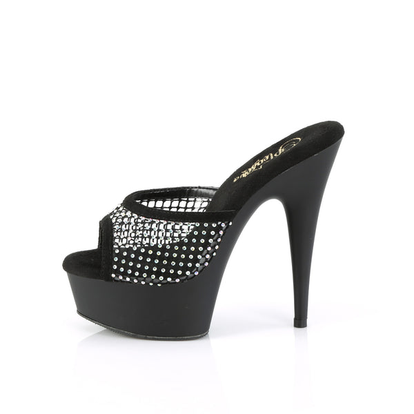 DELIGHT-601-6RM Plateau Pantoletten - Schwarz von Pleaser – Ansicht 3
