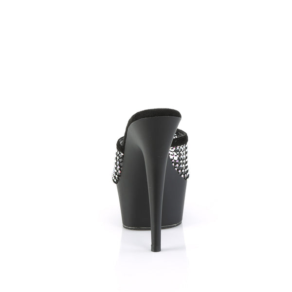 DELIGHT-601-6RM Plateau Pantoletten - Schwarz von Pleaser – Ansicht 4