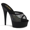 DELIGHT-601-6RM Plateau Pantoletten - Schwarz von Pleaser