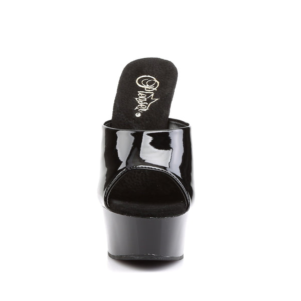 DELIGHT-601 Plateau Pantoletten Schwarz von Pleaser – Ansicht 2
