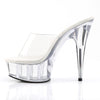DELIGHT-601 Plateau Pantoletten Klar | Pleaser