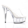 DELIGHT-601 Plateau Pantoletten Klar | Pleaser