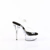 DELIGHT-608 Plateau Sandaletten Schwarz/Transparent | Pleaser